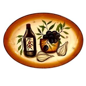 Beau Rivage Olive Oil & Garlic Graphic Platter
